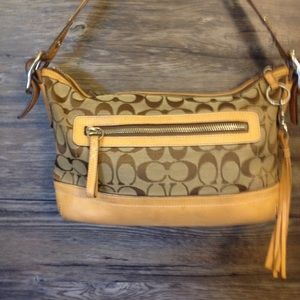 Coach signature shoulder bag